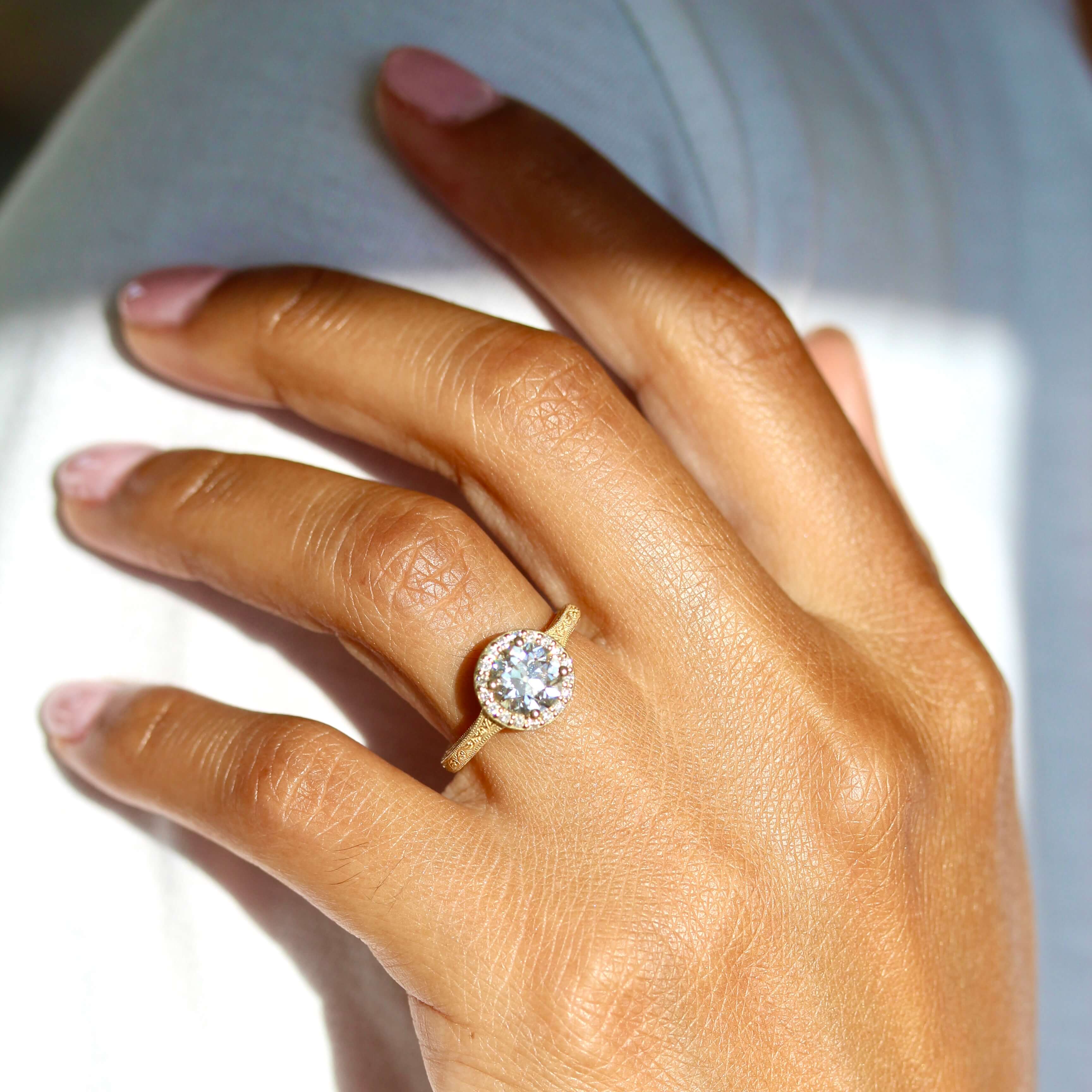 Oec moissanite ring deals