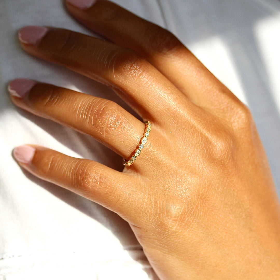Ready-to-ship Ring 14k Yellow Gold The Charlotte Wedding Band in Yellow Gold