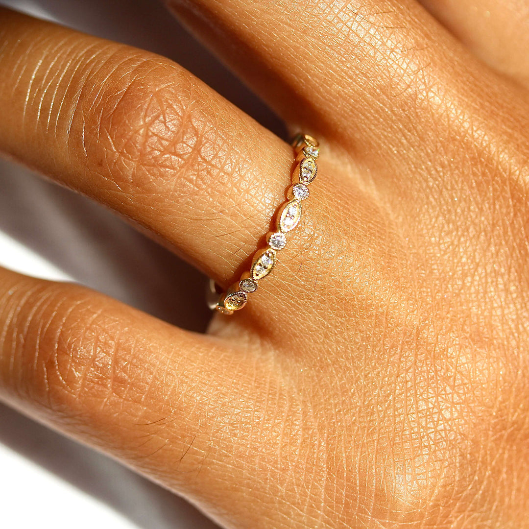 Ready-to-ship Ring 14k Yellow Gold The Charlotte Wedding Band in Yellow Gold