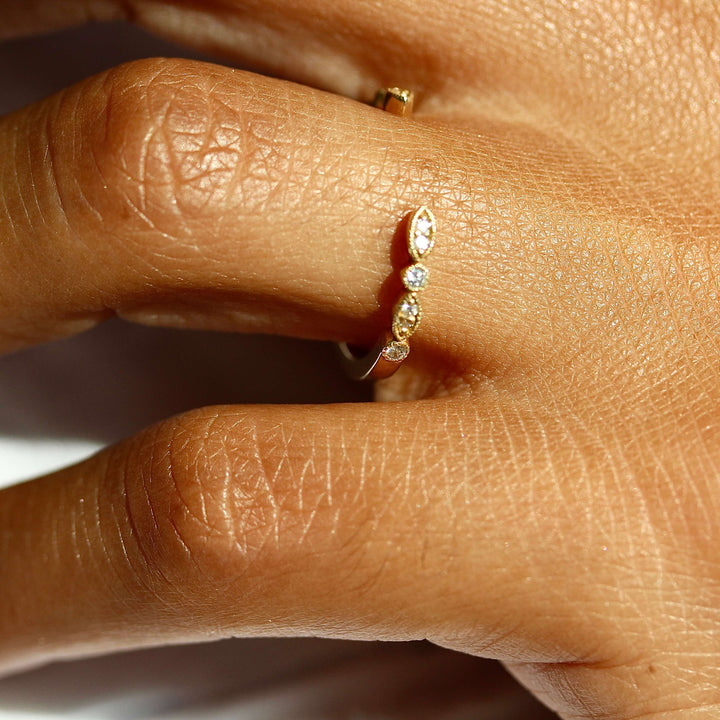 Ready to Ship Ring 14k Yellow Gold The Open Charlotte Wedding Band in Yellow Gold