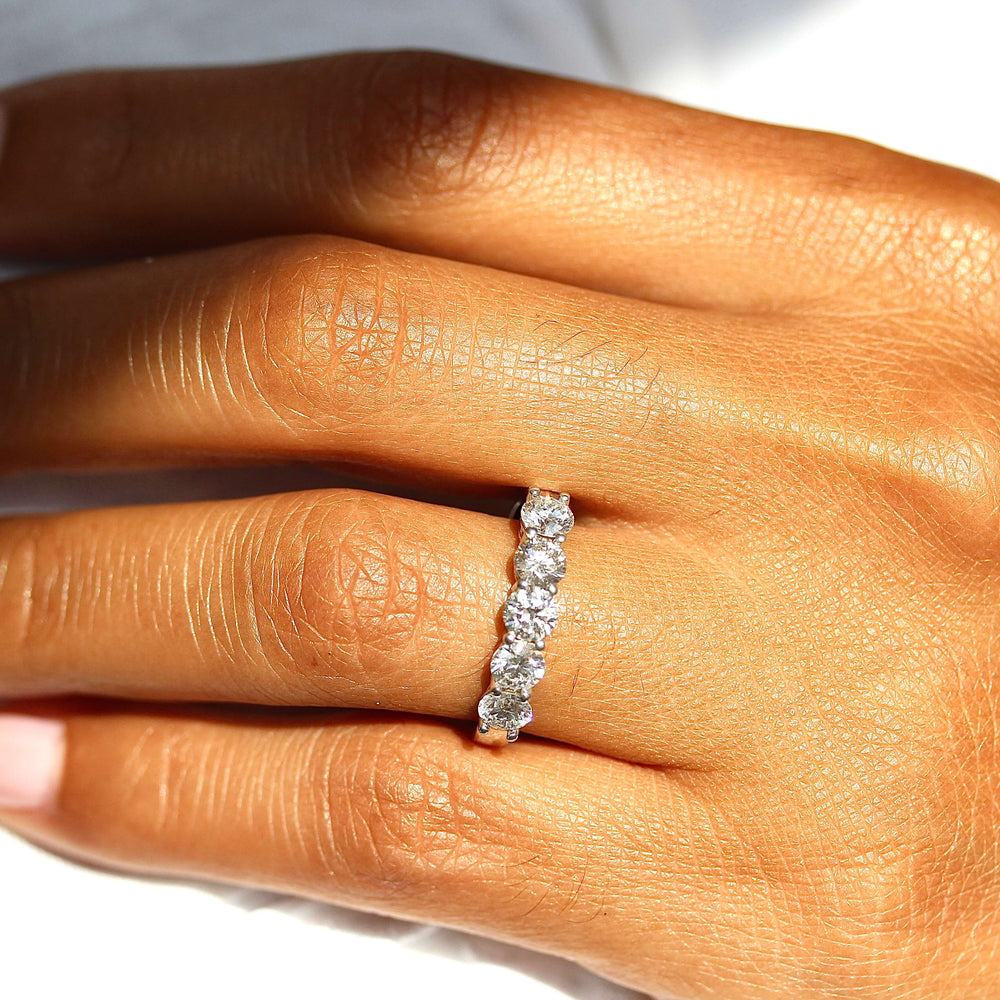 Ready to Ship Ring 14k White Gold The Elisa Wedding Band in White Gold with 1.25ct Lab-Grown Diamond