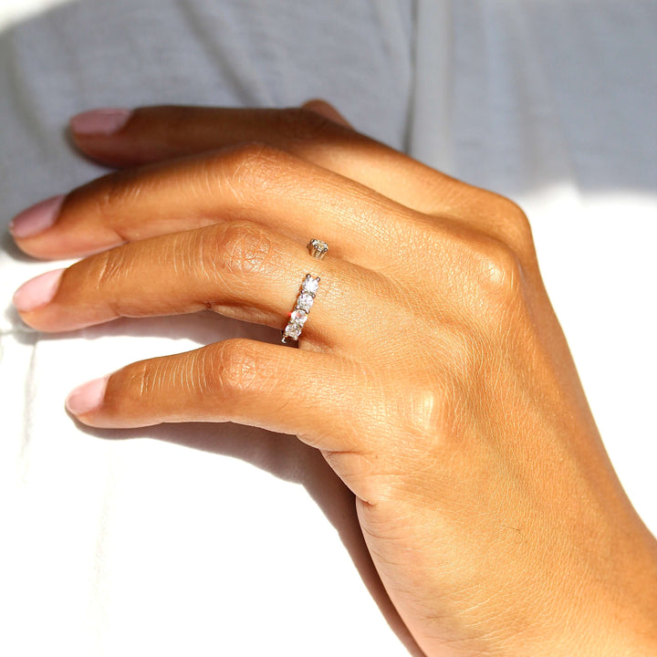 Wedding Band 14k White Gold The Open Lexington Wedding Band in White Gold