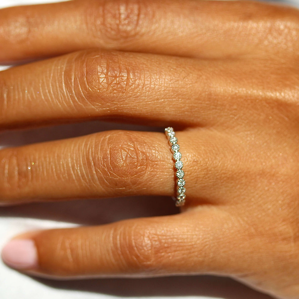 Ready to Ship Ring 14k White Gold The Florence Wedding Band in White Gold