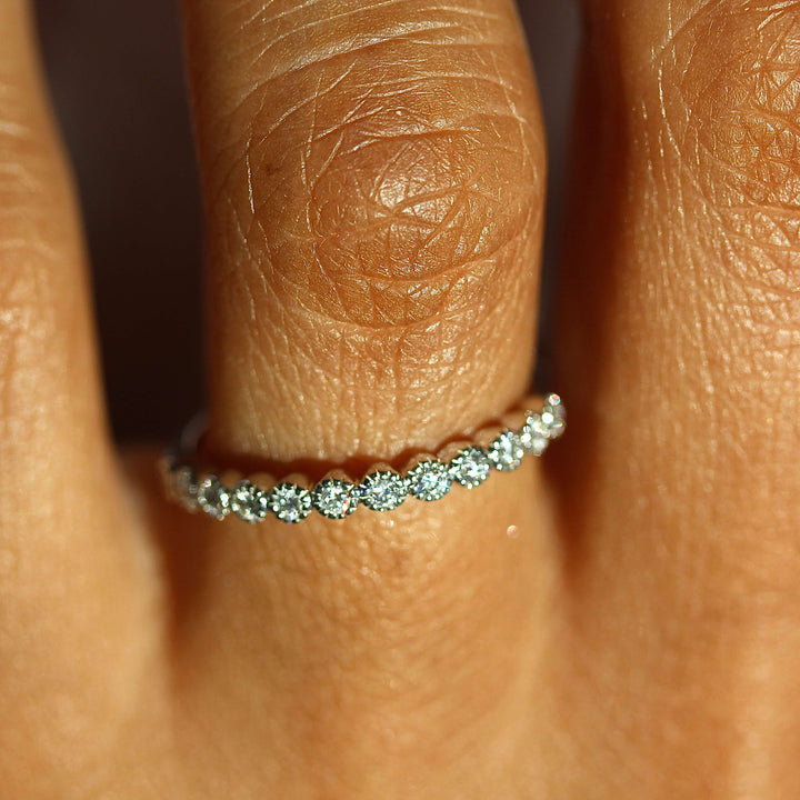 Ready to Ship Ring 14k White Gold The Florence Wedding Band in White Gold