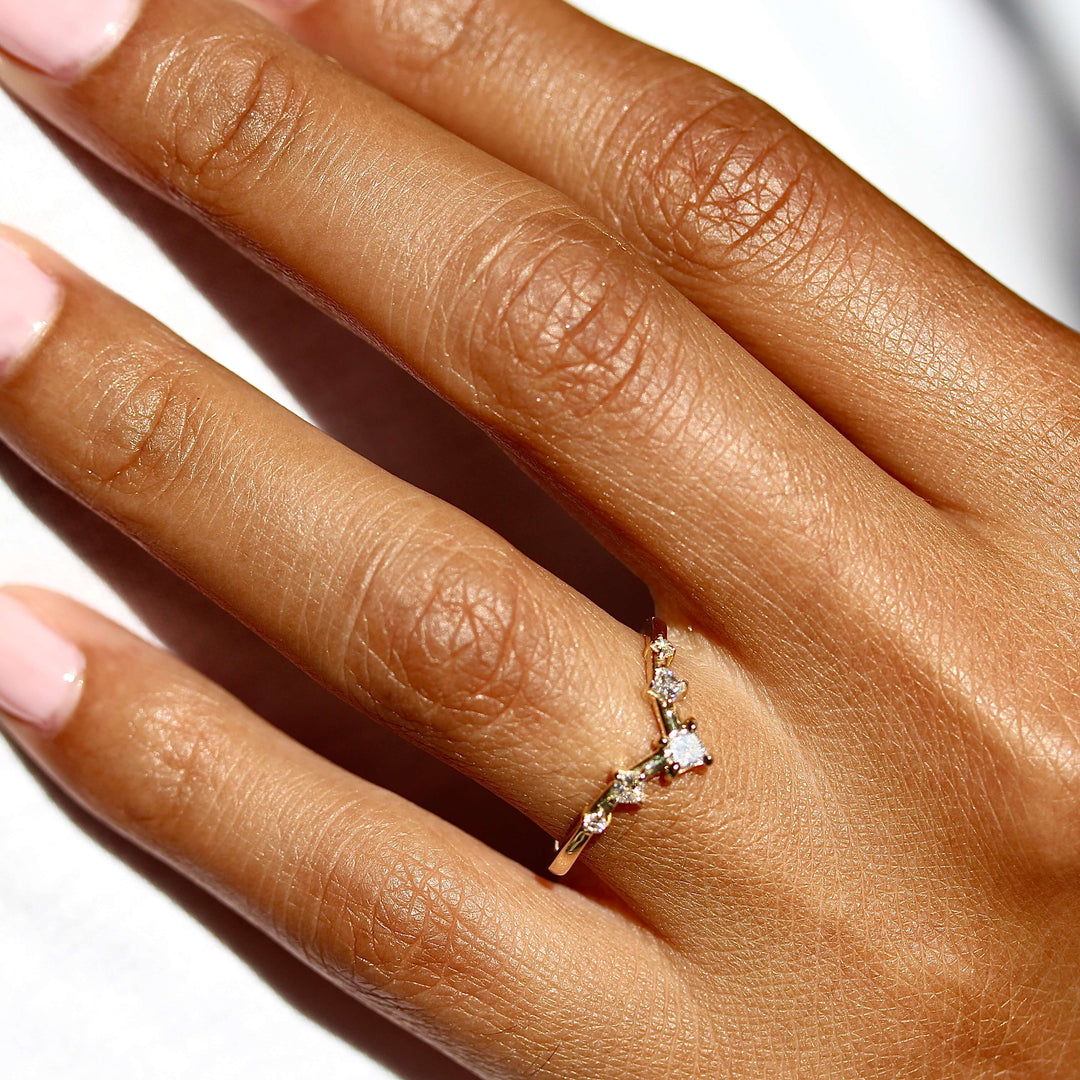 Ready to Ship Ring 14k Yellow Gold The Astra Wedding Band in Yellow Gold