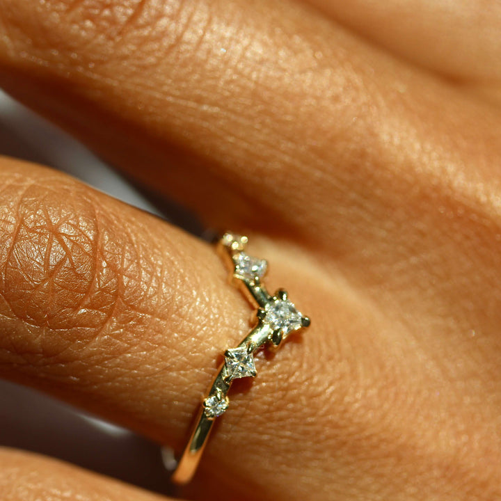 Ready to Ship Ring 14k Yellow Gold The Astra Wedding Band in Yellow Gold