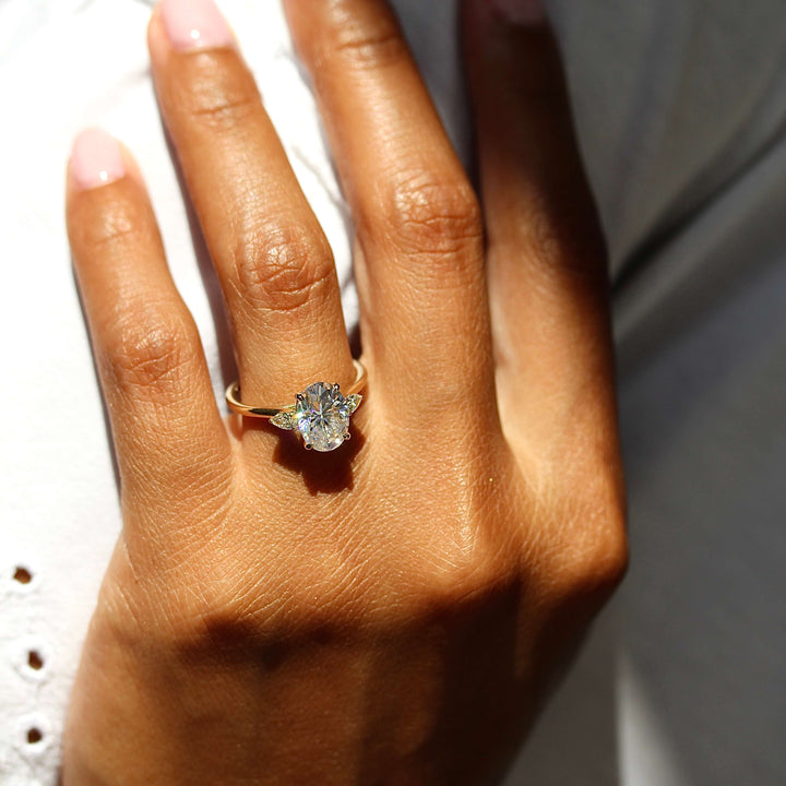 Ready to Ship Ring 14k Yellow Gold The Emery Ring in Yellow Gold with 2ct Moissanite