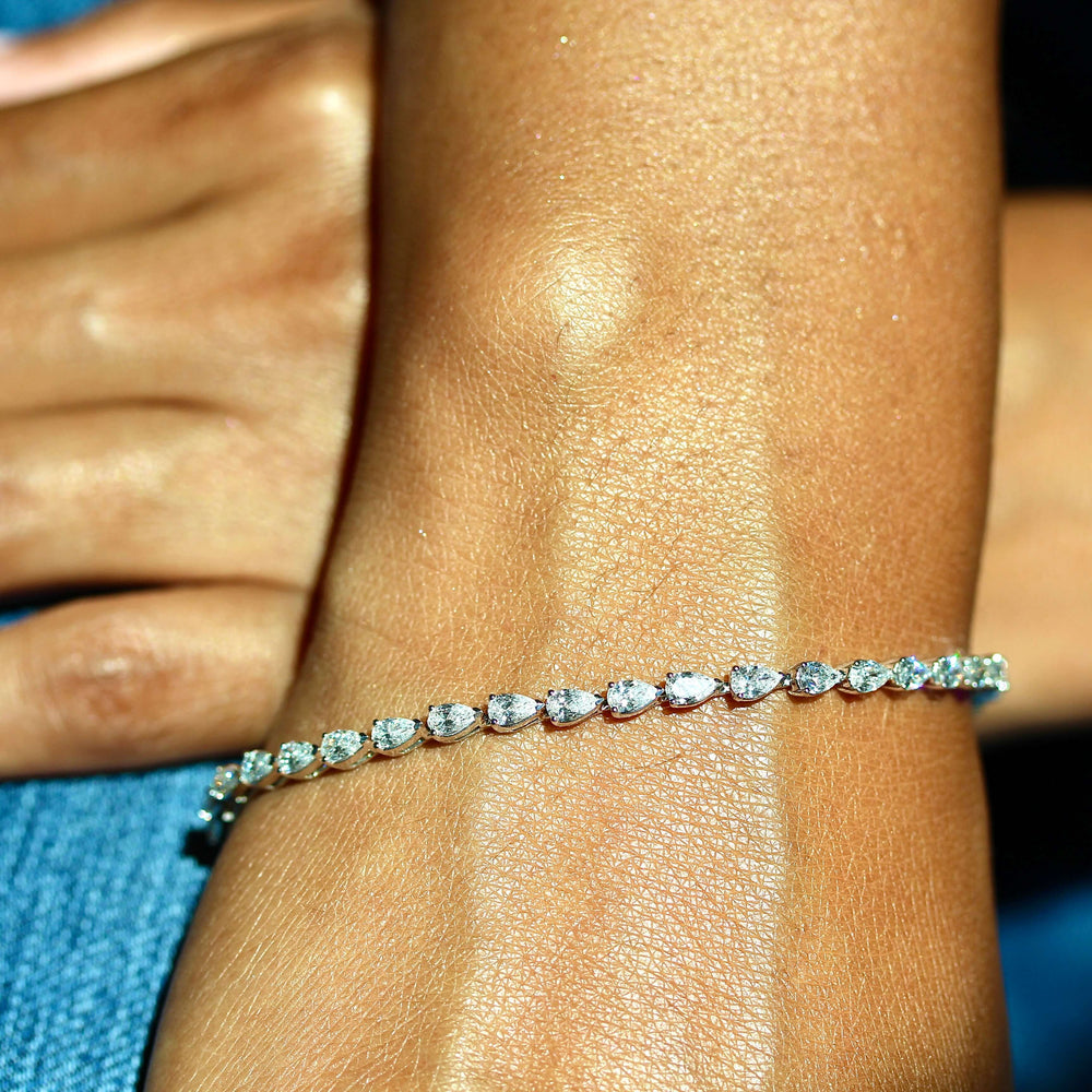 Bracelet The Pear Lab-Grown Diamond Tennis Bracelet