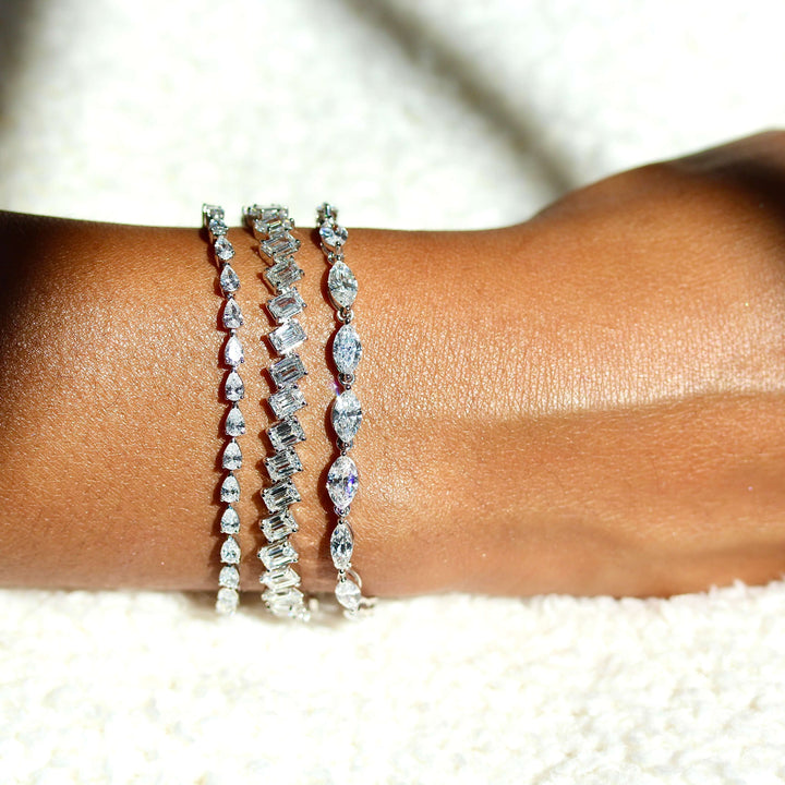 Bracelet 14k White Gold The Marquise Lab-Grown Diamond Tennis Bracelet in White Gold