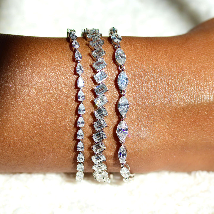 Bracelet 14k White Gold The Emerald Lab-Grown Diamond Tennis Bracelet in White Gold