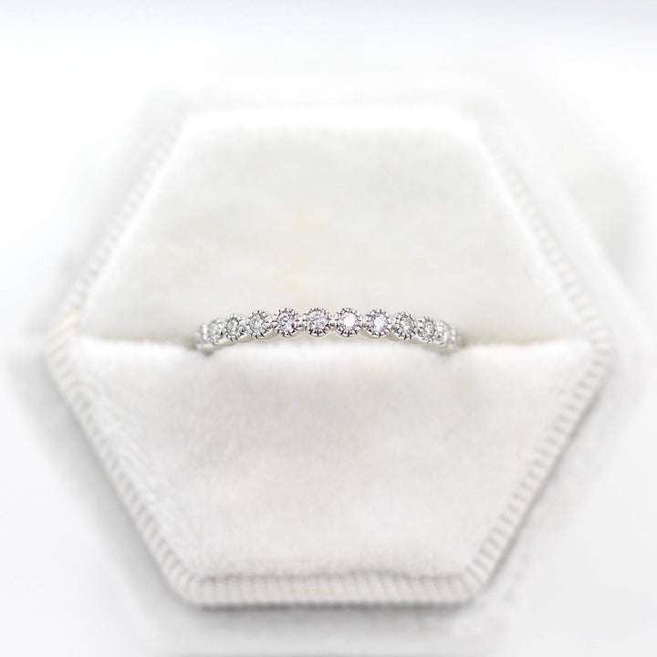 Ready to Ship Ring 14k White Gold The Florence Wedding Band in White Gold