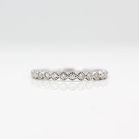 The Florence Wedding Band in white gold against a white background