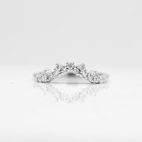 The Nova Wedding Band in white gold against a white background