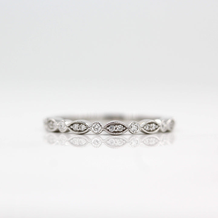 Ready-to-ship Ring 14k White Gold The Charlotte Wedding Band in White Gold