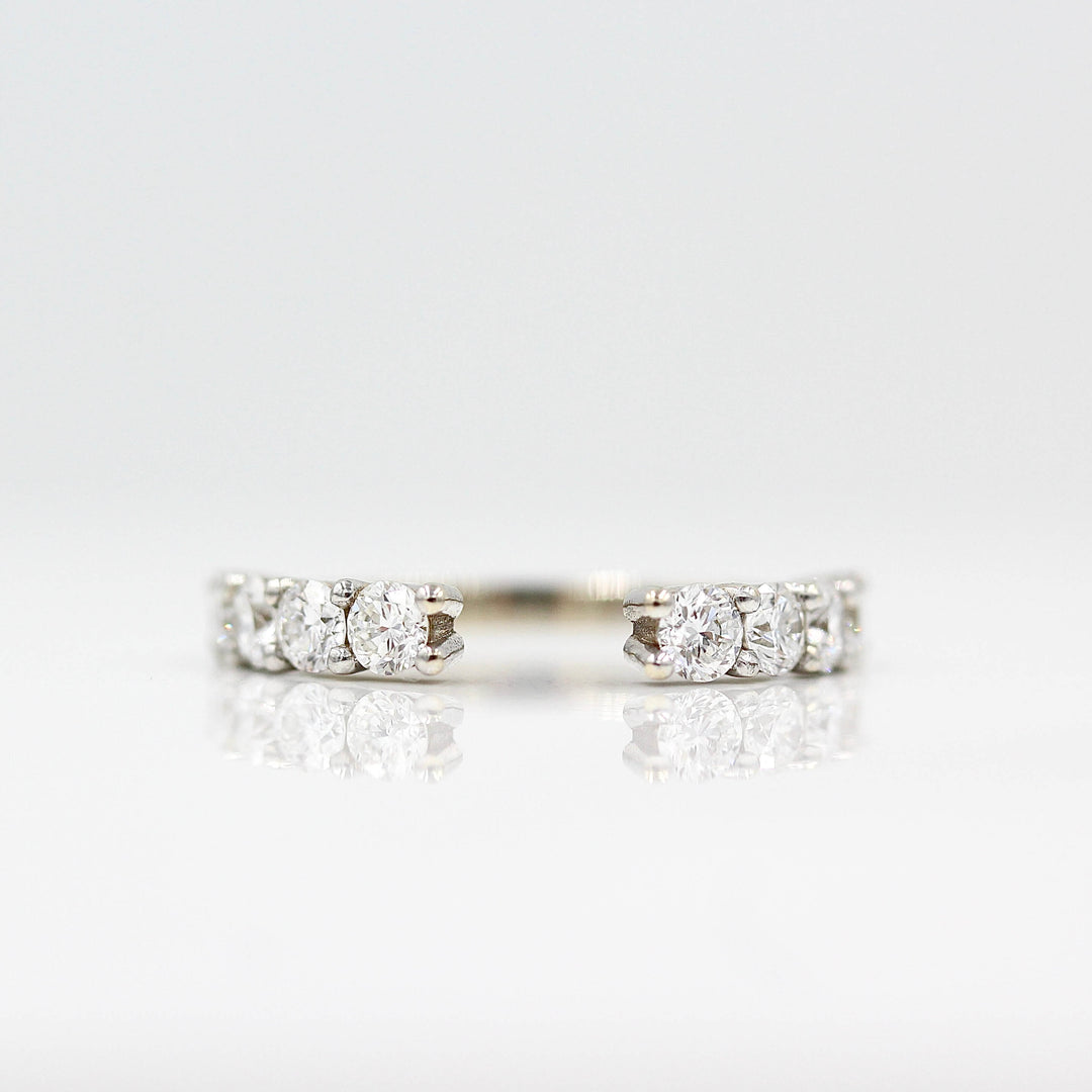 Wedding Band 14k White Gold The Open Lexington Wedding Band in White Gold
