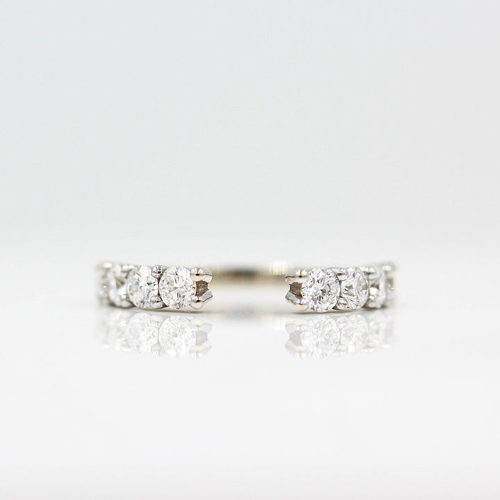 The Open Lexington Wedding Band in White Gold against a white background