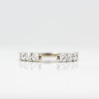 The Open Lexington Wedding Band in White Gold against a white background