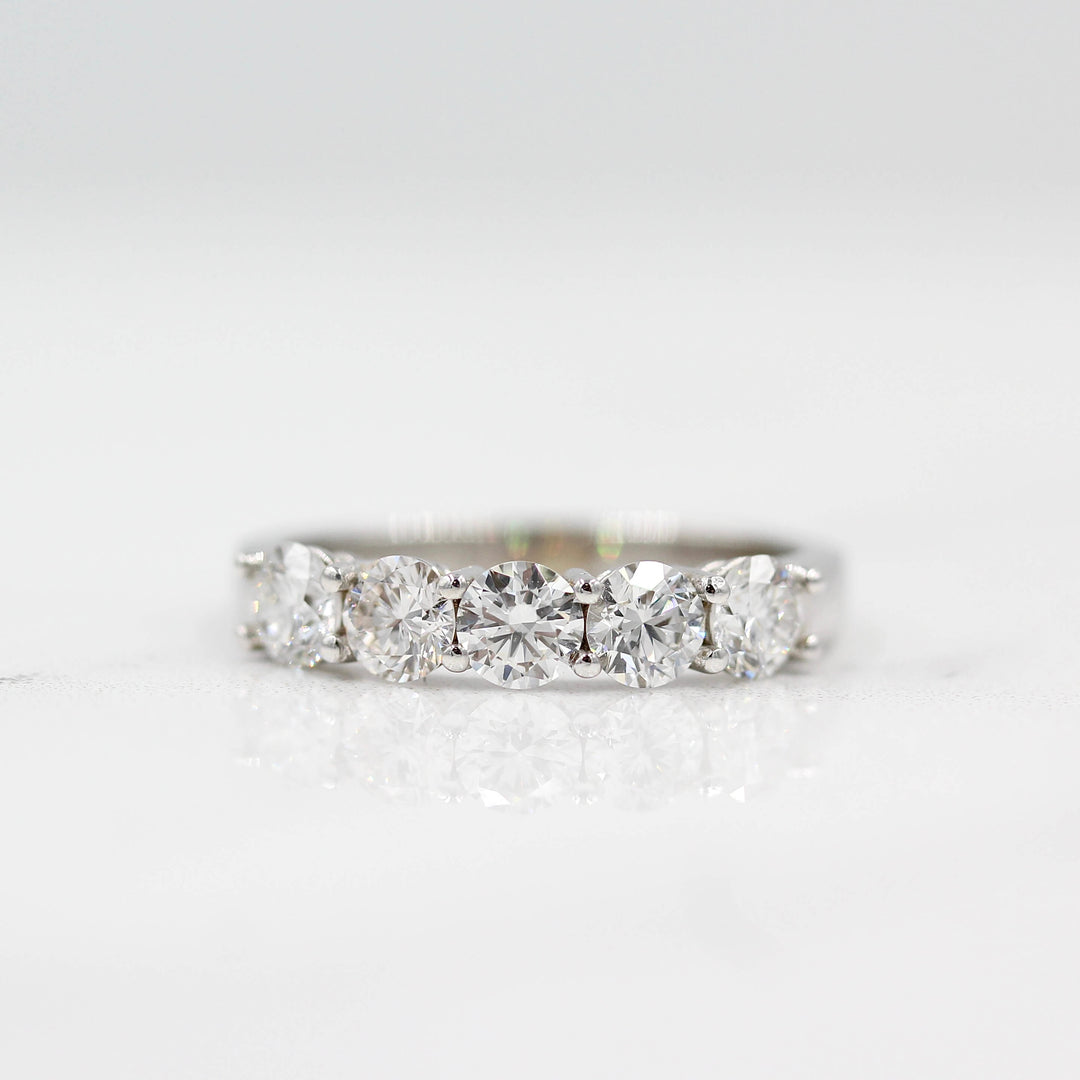 Ready to Ship Ring 14k White Gold The Elisa Wedding Band in White Gold with 1.25ct Lab-Grown Diamond