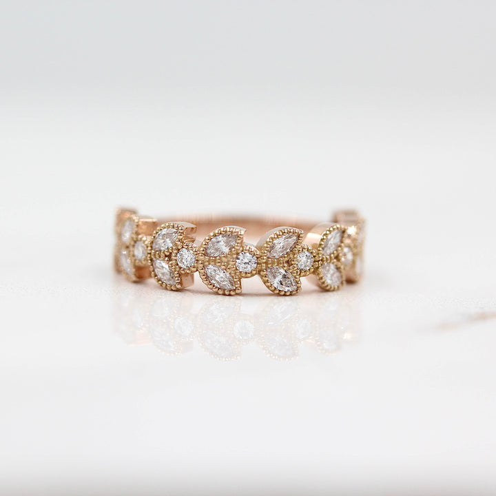 The Salimata Ring in Rose Gold against a white background