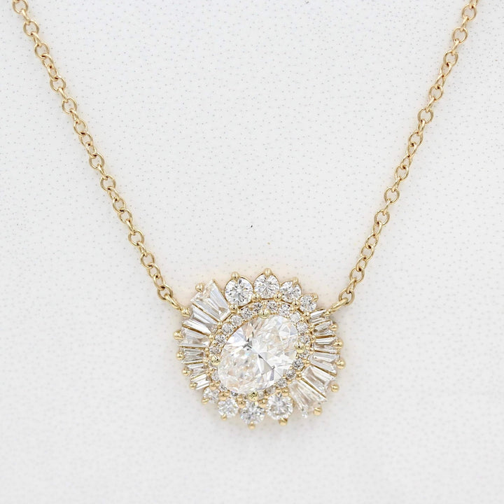 Necklace 14k Yellow Gold The Soleil Pendant in Yellow Gold with 1.04ct Lab-Grown Diamond