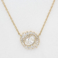 Necklace 14k Yellow Gold The Soleil Pendant in Yellow Gold with 1.04ct Lab-Grown Diamond