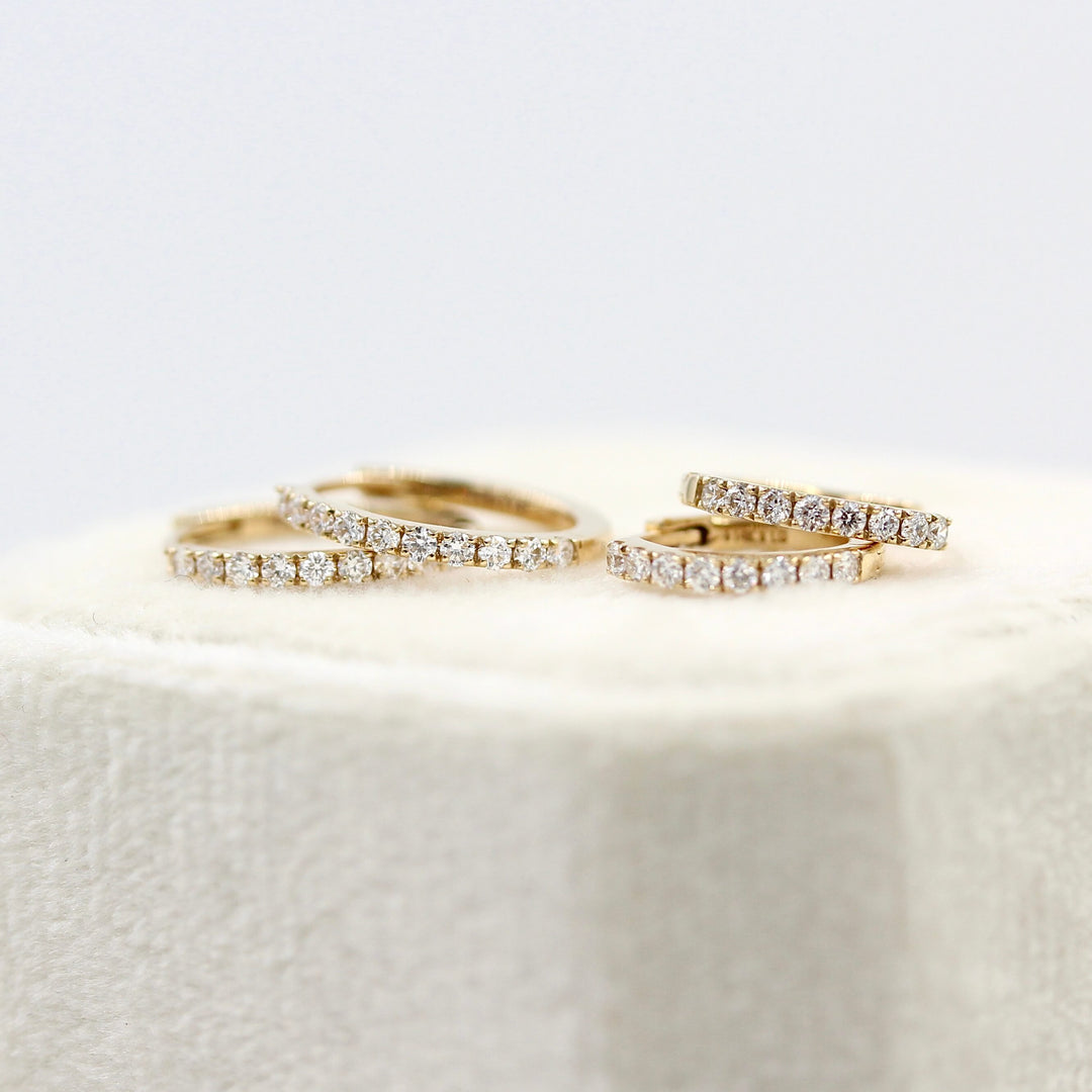 Earrings Diamond Huggies