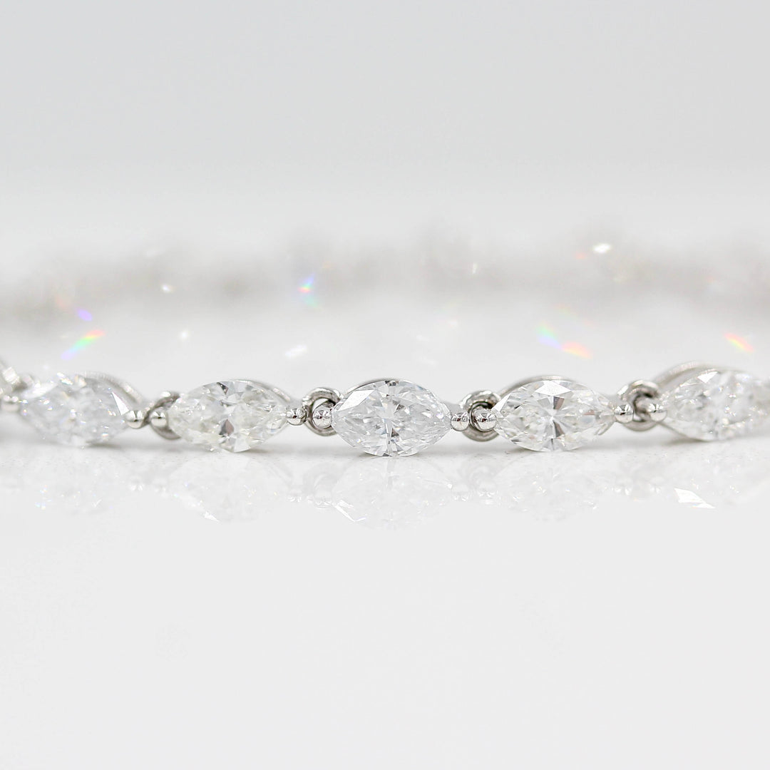 Bracelet 14k White Gold The Marquise Lab-Grown Diamond Tennis Bracelet in White Gold