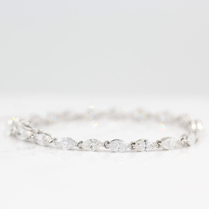 Bracelet 14k White Gold The Marquise Lab-Grown Diamond Tennis Bracelet in White Gold