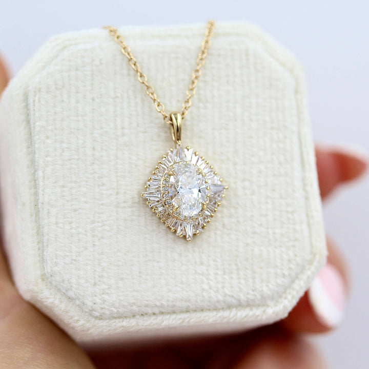 The Sojourner Pendant in Yellow Gold with 1.2ct Lab-Grown Diamond