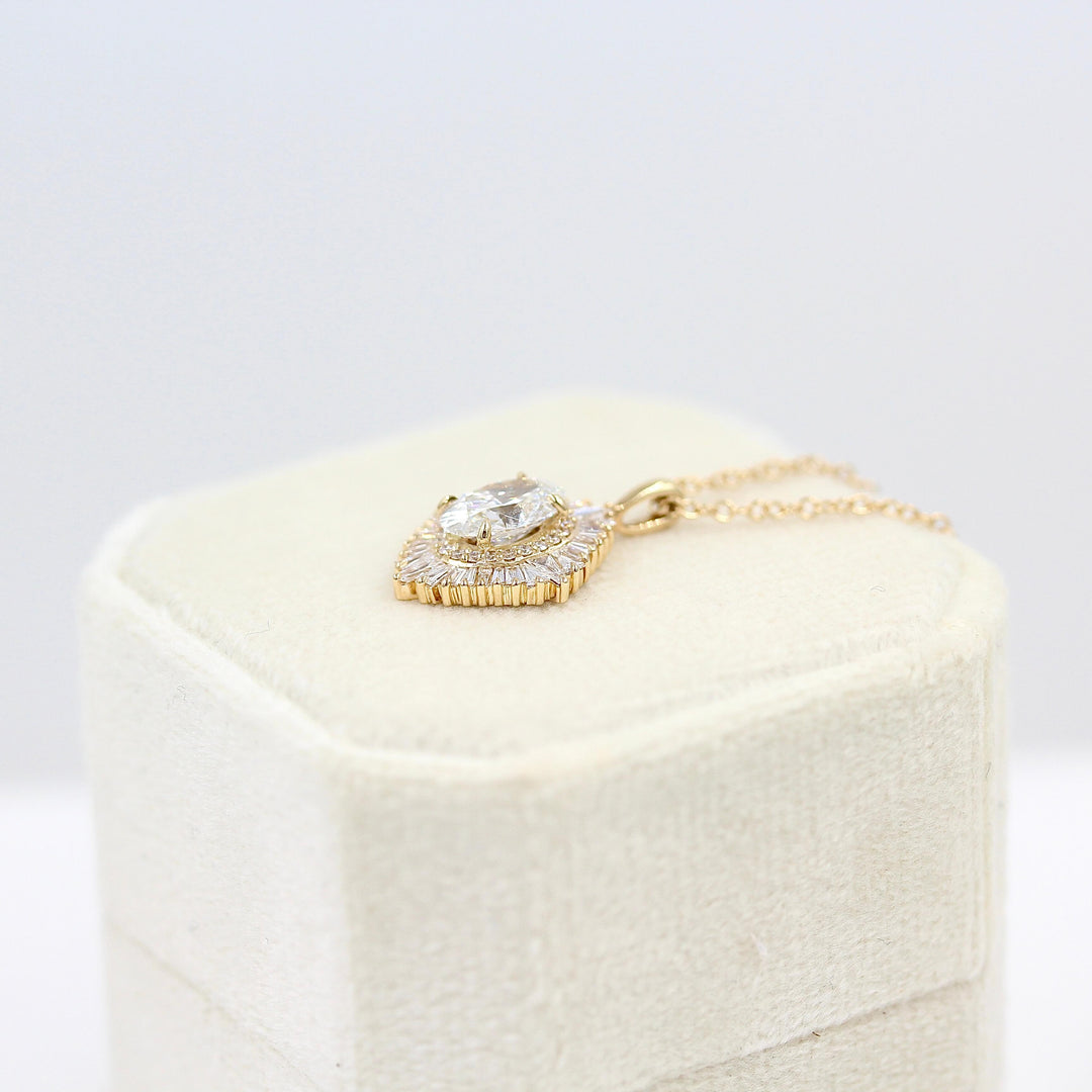 The Sojourner Pendant in Yellow Gold with 1.2ct Lab-Grown Diamond