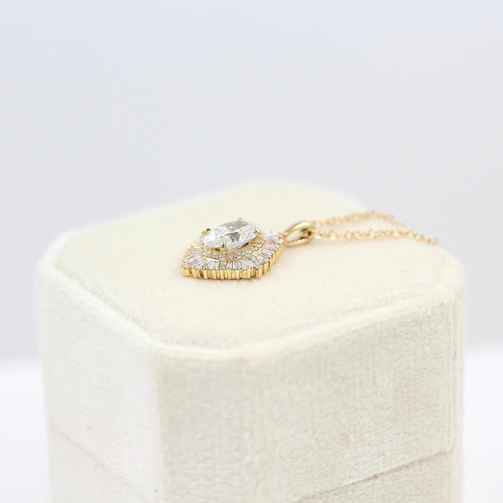 The Sojourner Pendant in Yellow Gold with 1.15ct Lab-Grown Diamond