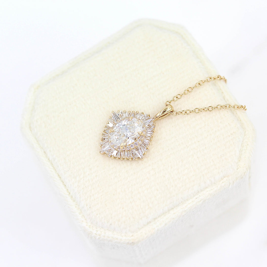 The Sojourner Pendant in Yellow Gold with 1.2ct Lab-Grown Diamond