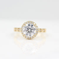 Ready to Ship Ring 14k Yellow Gold The Isla Ring (Round) in Yellow Gold with 2ct Moissanite