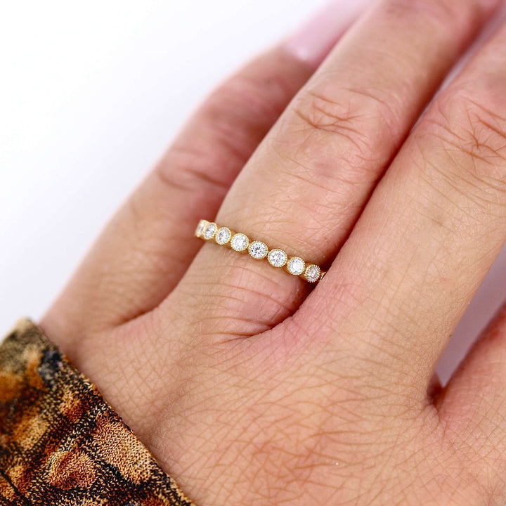 Wedding Band 14k Yellow Gold The Jackie Wedding Band in Yellow Gold