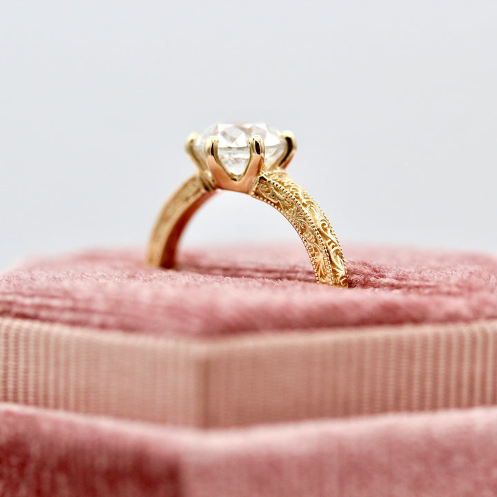 The Kathleen Ring (OEC Round) In Yellow Gold With 2.01ct Lab-Grown Diamond