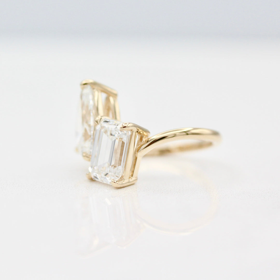 Ready to Ship Ring 14k Yellow Gold La Grande Toi Et Moi Ring in Yellow Gold with 6ct Moissanite