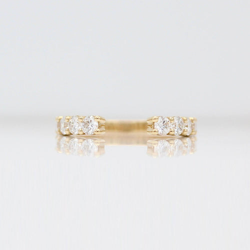 The Open Lexington Wedding Band in Yellow Gold against a white background