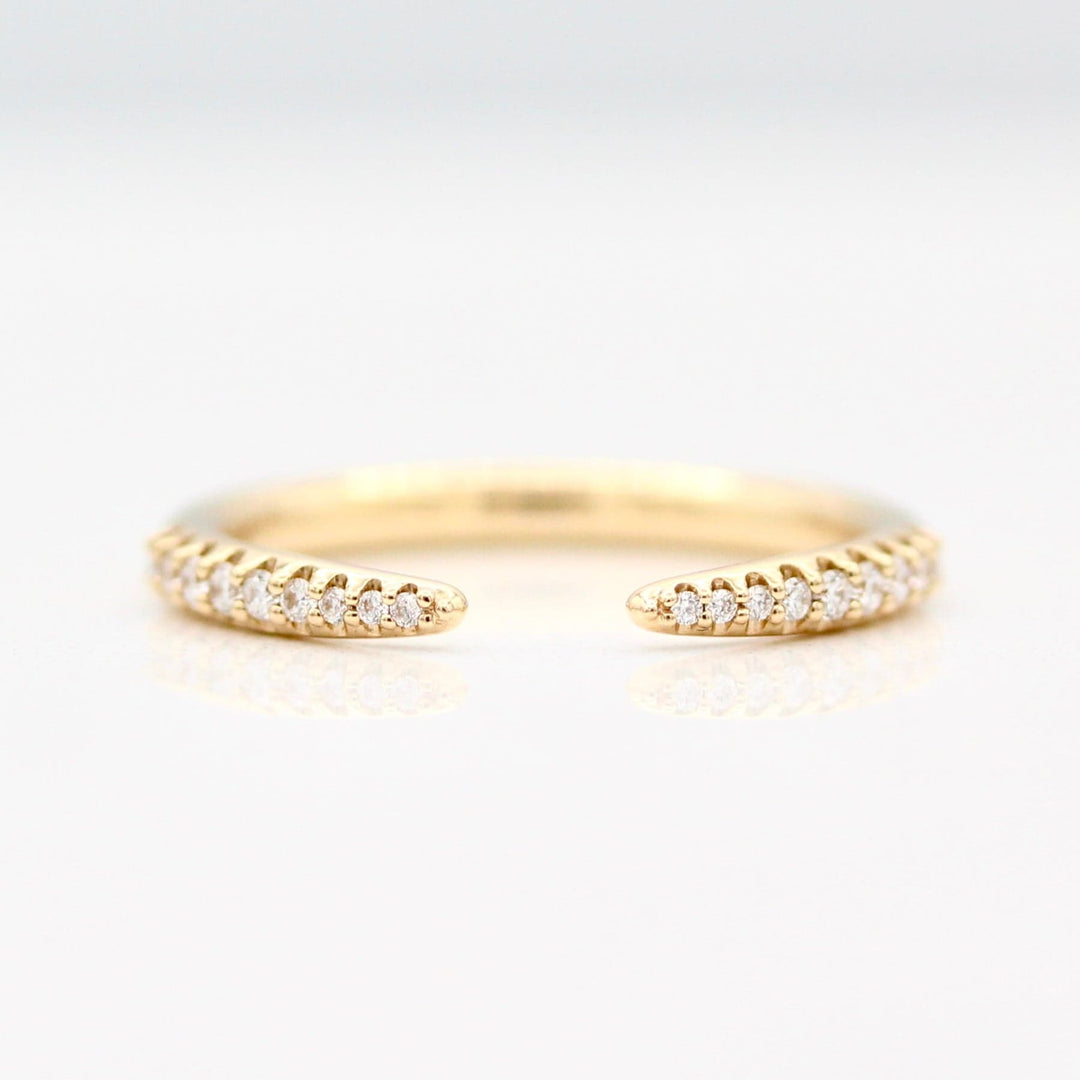 The Open Phoebe Diamond Pave Wedding Band 