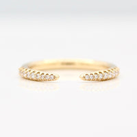 The Open Phoebe Diamond Pave Wedding Band 
