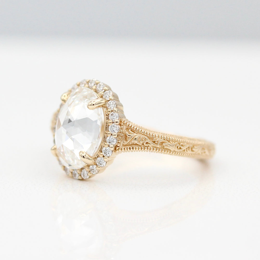 The Sabrina Engagement Ring (Rose Cut Oval)