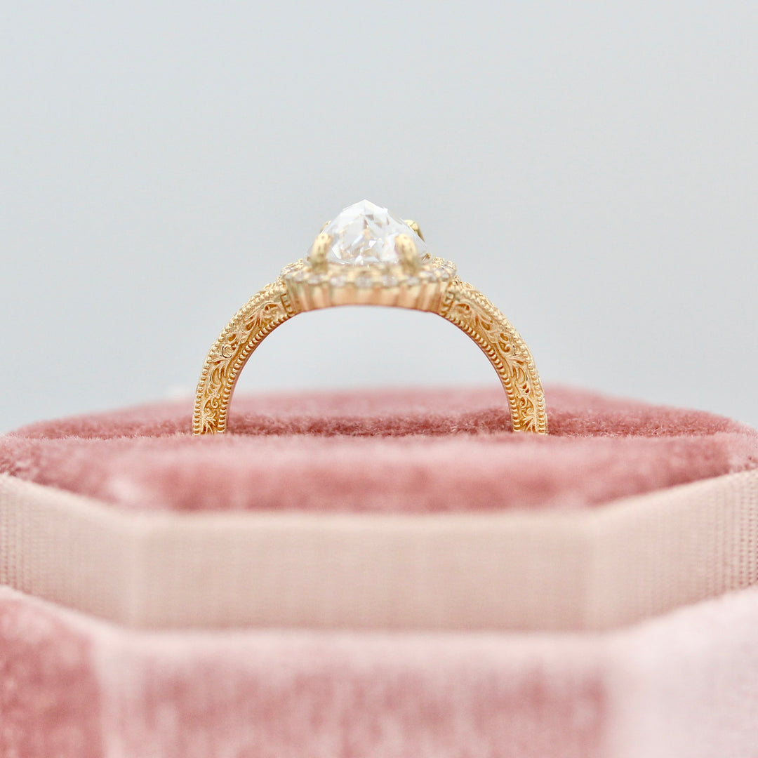 The Sabrina Engagement Ring (Rose Cut Oval)