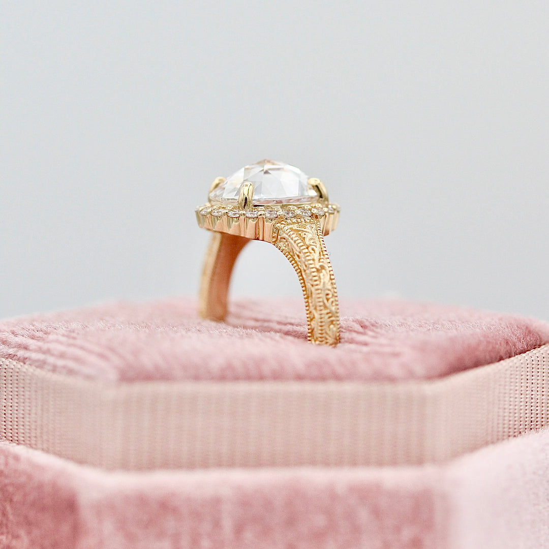 The Sabrina Engagement Ring (Rose Cut Oval)