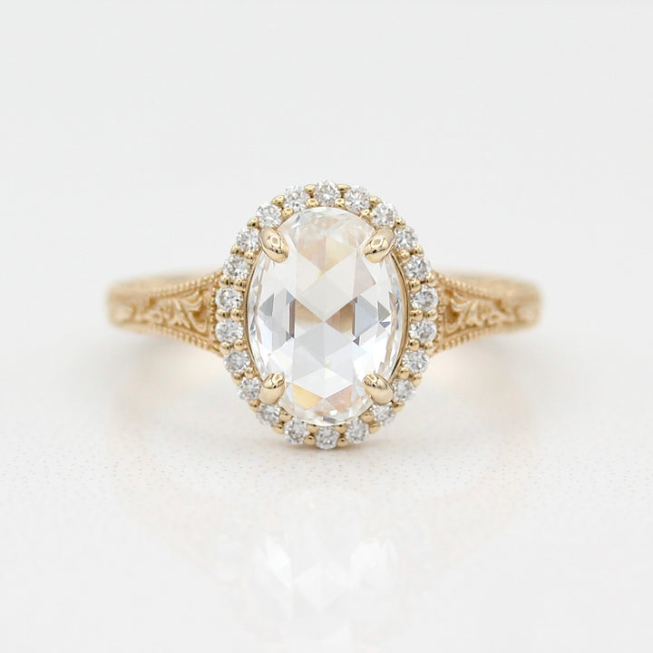 The Sabrina Engagement Ring (Rose Cut Oval)