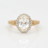 The Sabrina Engagement Ring (Rose Cut Oval)