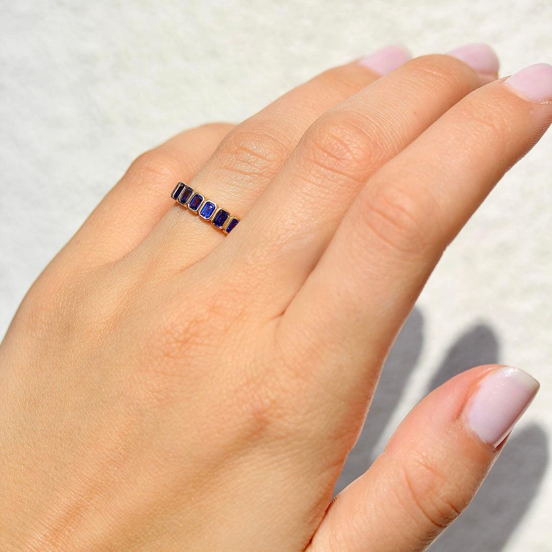 Wedding Band The Sammy Wedding Band (Blue Sapphire)