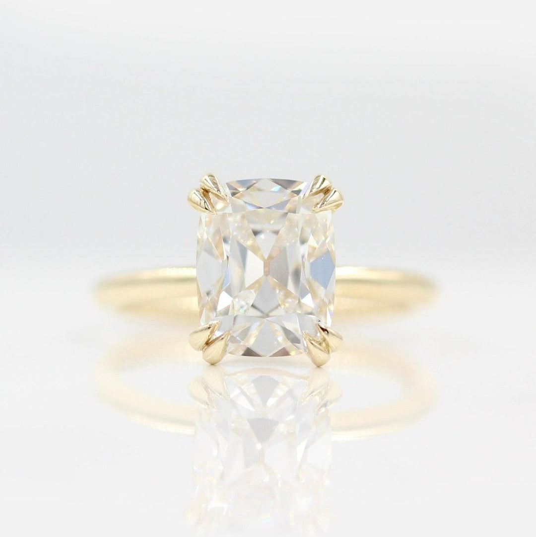 Ready to Ship Ring Lab-Grown Diamond / 14k Yellow Gold / 3.02ct The Serena Ring (Antique Cushion) in Yellow Gold with 3.02ct Lab-Grown Diamond