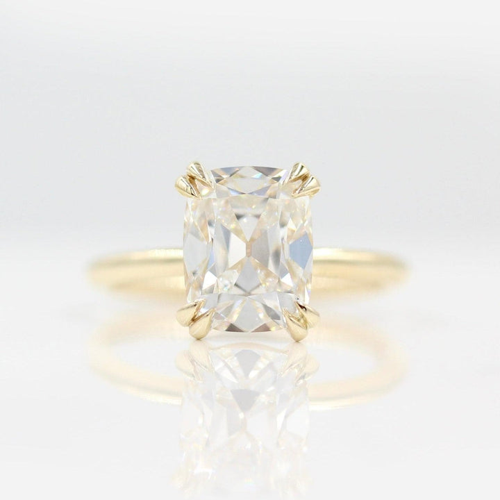 Ready to Ship Ring Lab-Grown Diamond / 14k Yellow Gold / 3.02ct The Serena Ring (Antique Cushion) in Yellow Gold with 3.02ct Lab-Grown Diamond