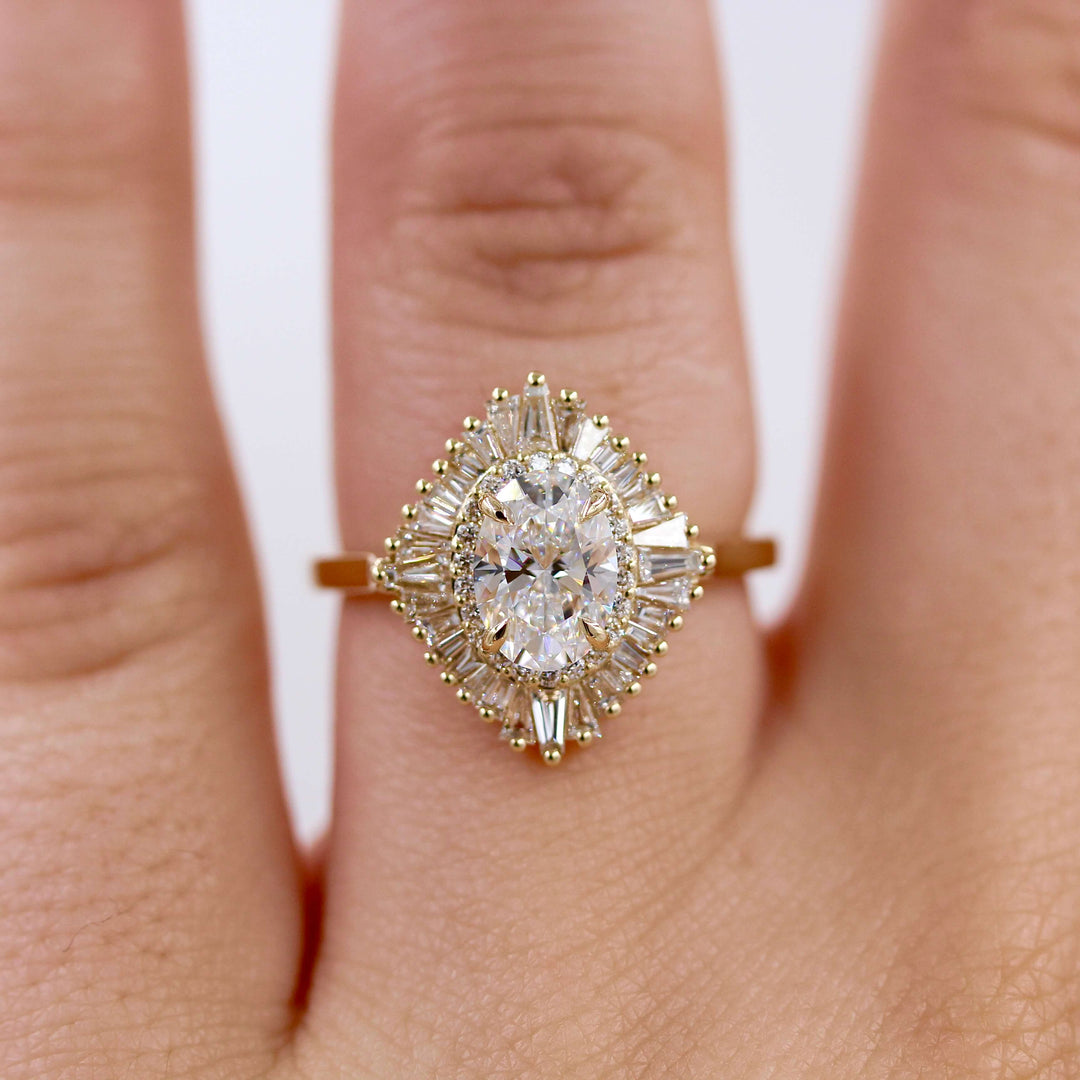 Ready to Ship Ring 14k Yellow Gold The Sojourner Ring in Yellow Gold with 1ct Lab-Grown Diamond