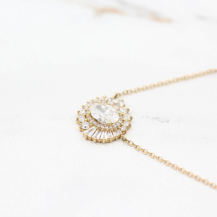 Necklace 14k Yellow Gold The Soleil Pendant in Yellow Gold with 1.04ct Lab-Grown Diamond