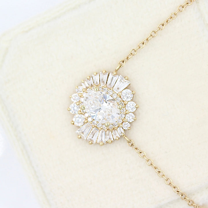 Necklace 14k Yellow Gold The Soleil Pendant in Yellow Gold with 1.04ct Lab-Grown Diamond